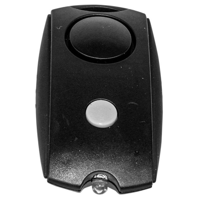 Mini Personal Alarm with LED flashlight and Belt Clip Black