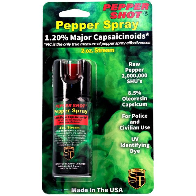 Pepper Shot 2 oz Pepper Spray stream