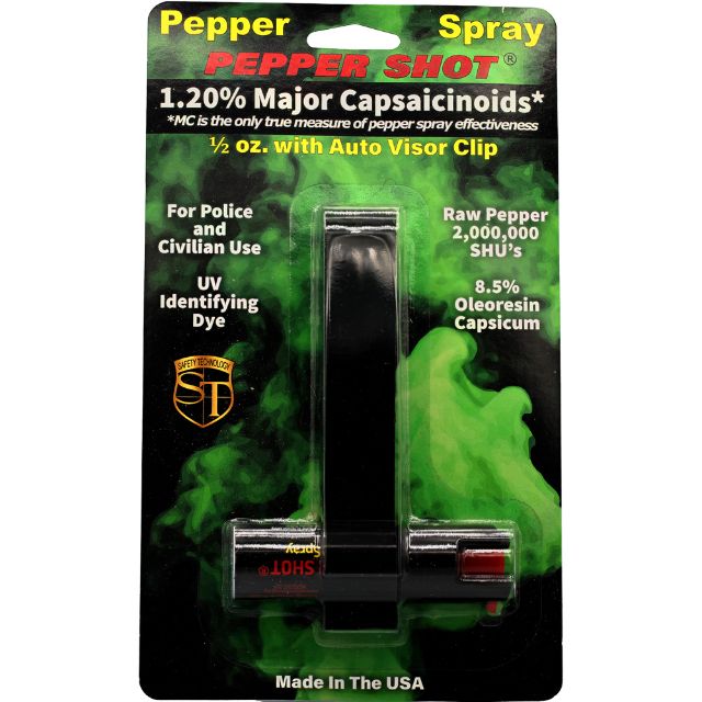 Pepper Shot 1/2 oz w/auto visor clip