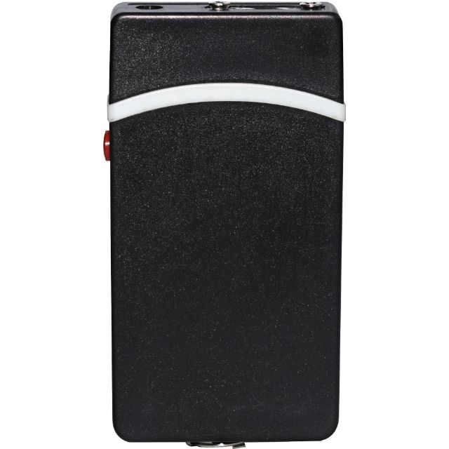 Fang Keychain Stun Gun and Flashlight with Battery Meter Black