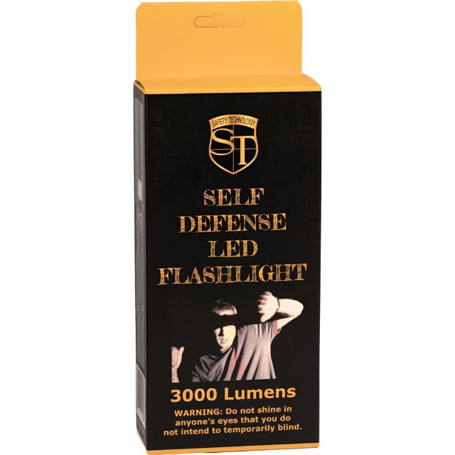 3000 Lumens LED Self Defense Zoomable Flashlight