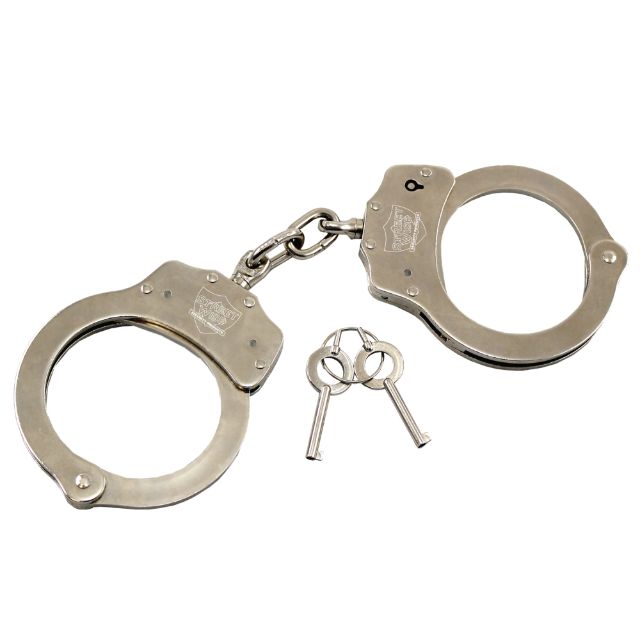 Nickel-plated Steel Handcuffs With Double Lock Mechanism