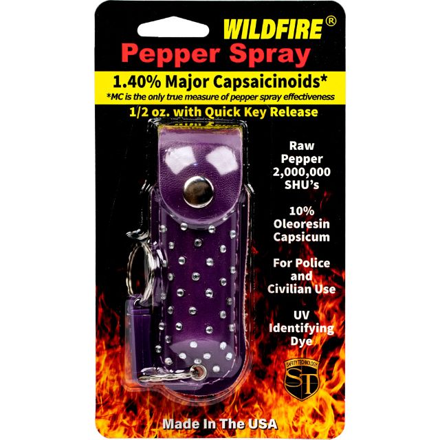 WildFire 1/2 oz with rhinestone Leatherette Holster Purple